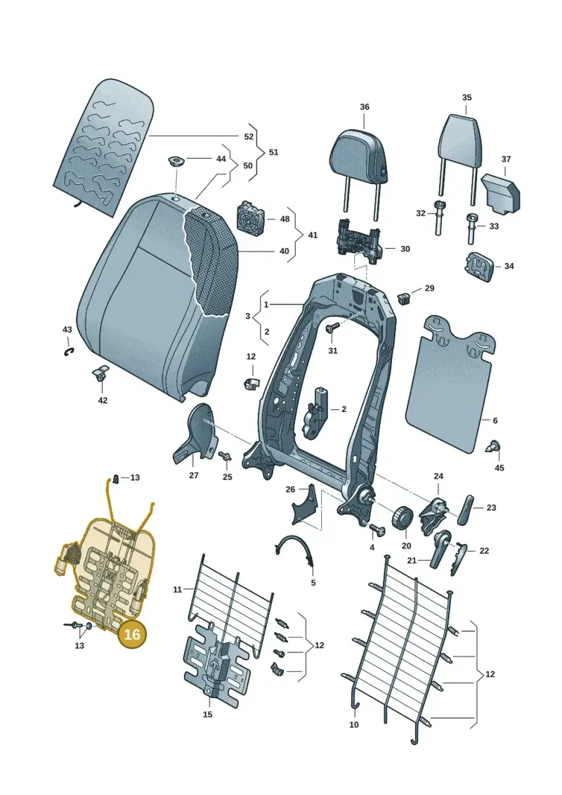 3Q0881879H — SEAT 578 platform diagram 5h0881500, position 16