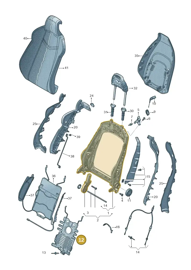 3Q0881879H — Audi TT RS (2016-2023) diagram 850881550, position 12