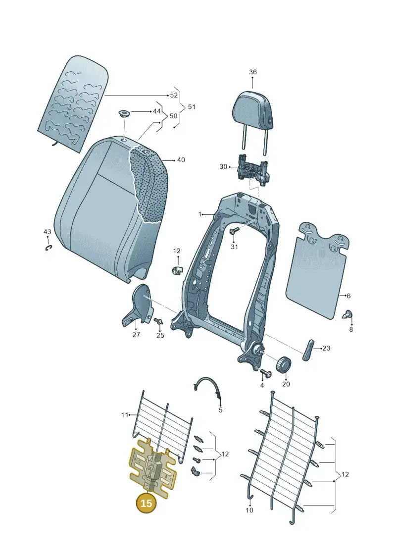3Q0881880 — Volkswagen Taigo (2021-2024) diagram 837881500, position 15