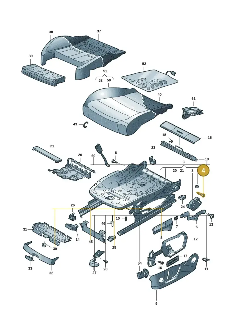 3Q0881955 — Volkswagen Passat estate (2023-) diagram 3j0881000, position 4