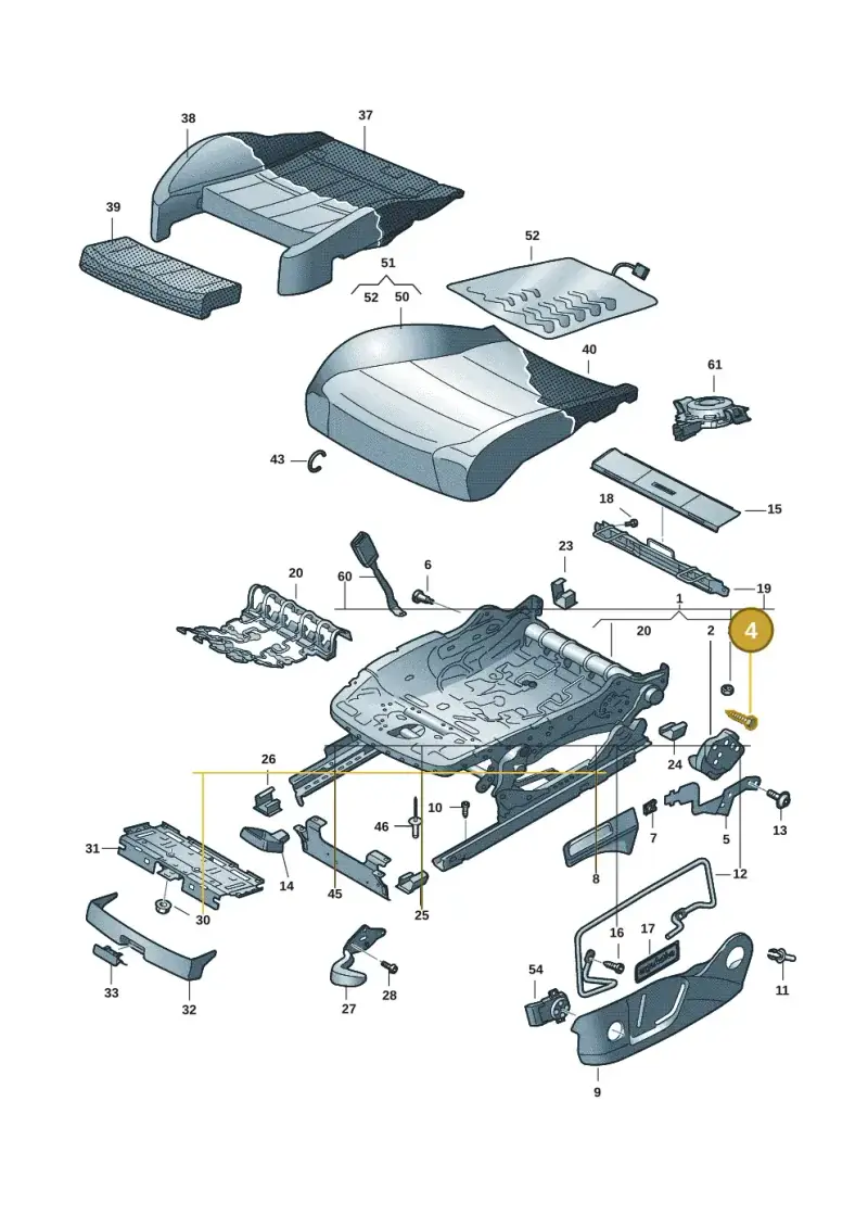 3Q0881955 — Volkswagen Tiguan 2.0 (2023-) diagram 57x881000, position 4