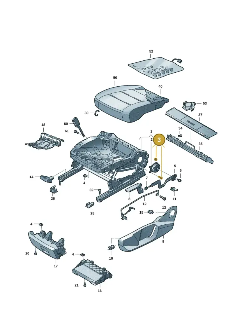 3Q0881955 — Volkswagen Taigo (2021-2024) diagram 837881001, position 3