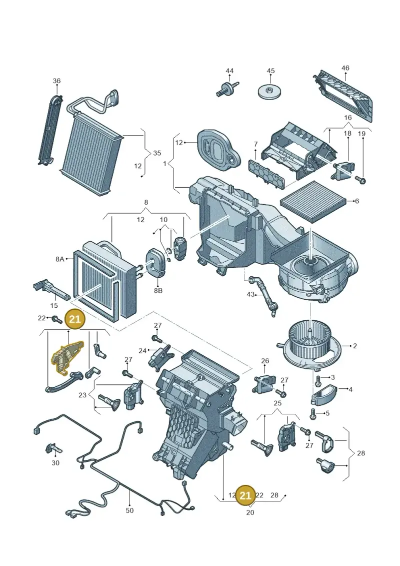 3Q0898141B — Volkswagen E-Crafter 35 (2018-2024) diagram 599820200, position 21