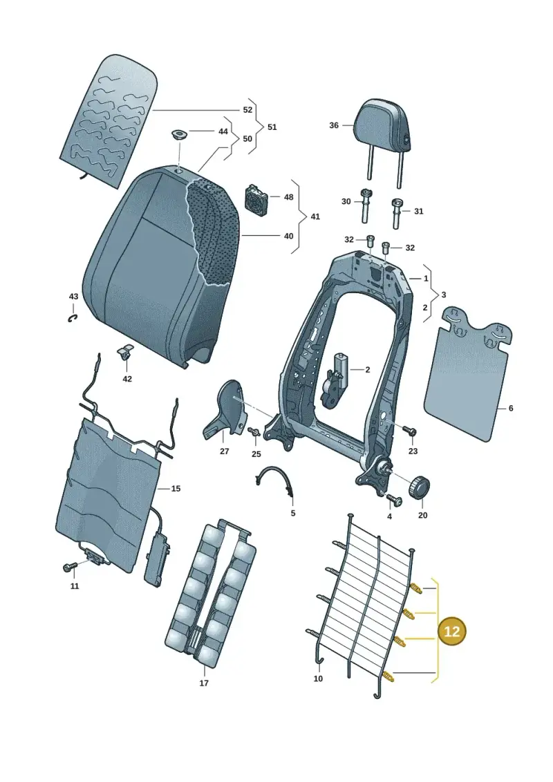 3Q0898955 — Volkswagen ID.7 Limousine Pro (2023-) diagram 14b881200, position 12