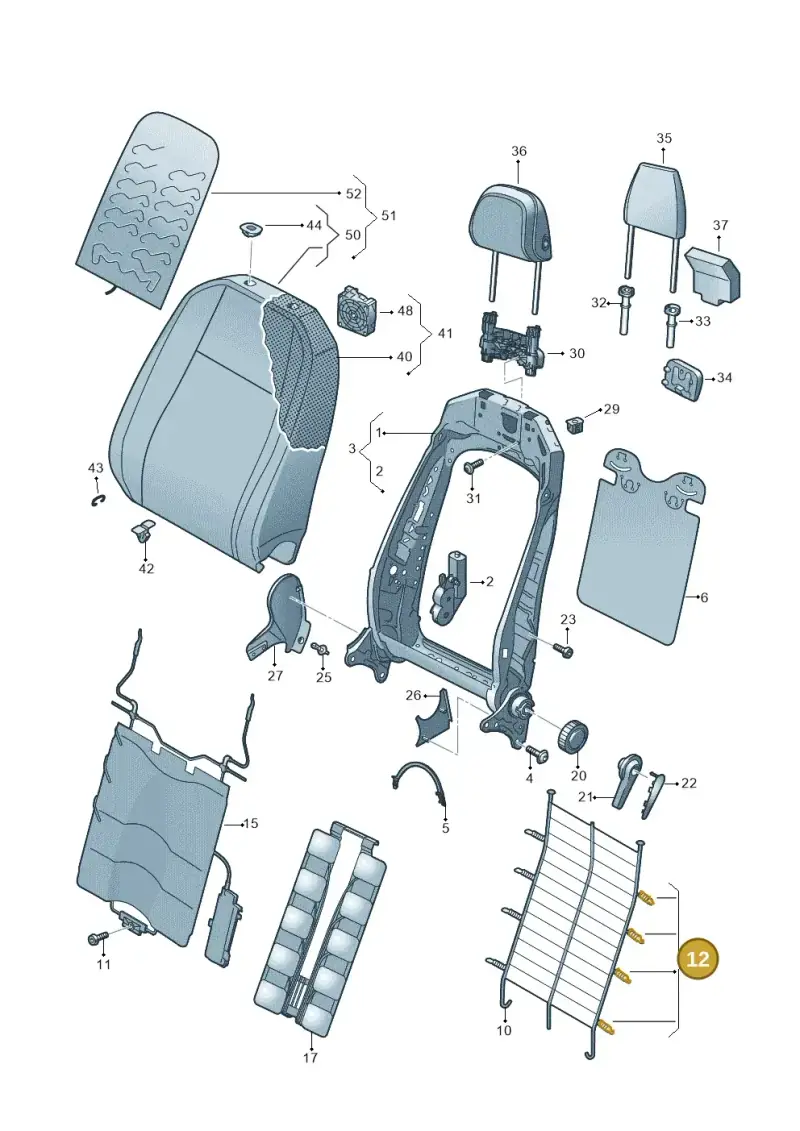 3Q0898955 — Volkswagen Passat estate (2023-) diagram 570881200, position 12