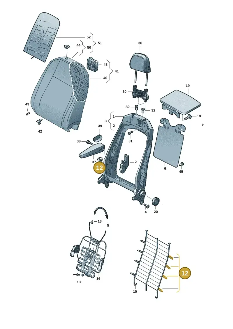 3Q0898955 — Volkswagen Multivan (2021-) diagram 7t0881500, position 12