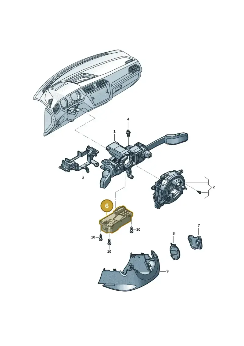 3Q0905861B — Volkswagen Tiguan 2.0 4Motion (2017-2024) diagram 833953055, position 6