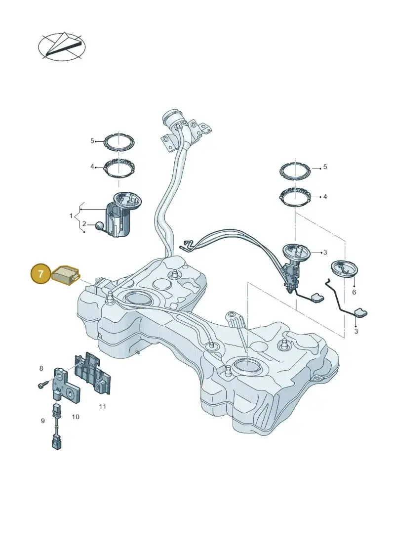 3Q0906093A — Volkswagen Tiguan 2.0 4Motion (2017-2024) diagram 746919350, position 7