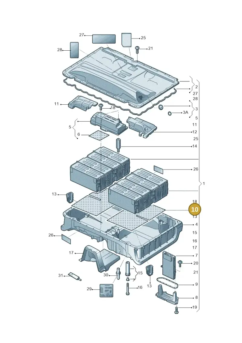 3Q0907352 — Volkswagen Passat (2018-2022) diagram 589915500, position 10