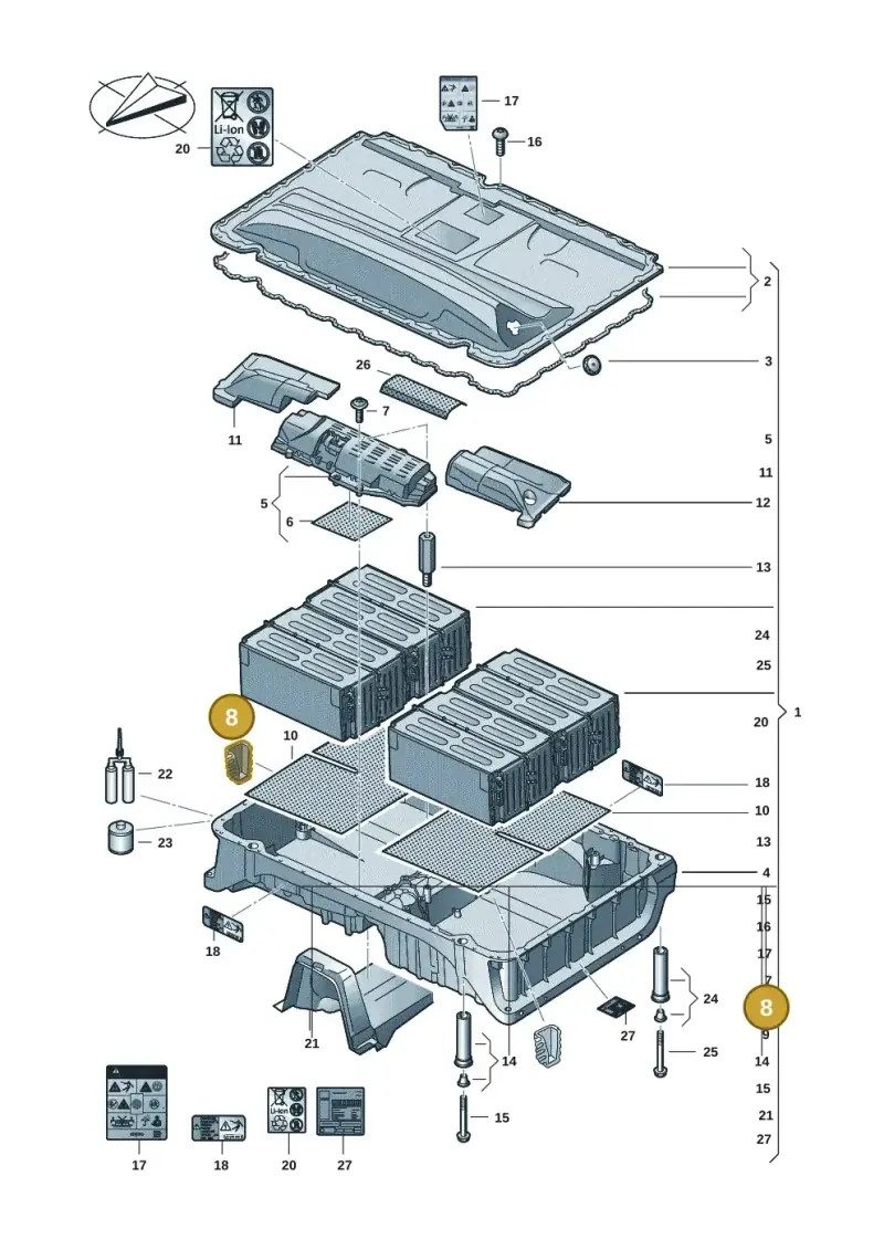 3Q0911457A — Volkswagen Multivan (2021-) diagram 7t0915550, position 8