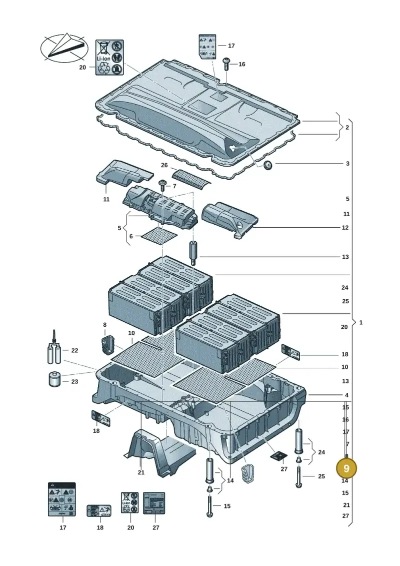 3Q0911457B — Volkswagen Multivan (2021-) diagram 7t0915550, position 9