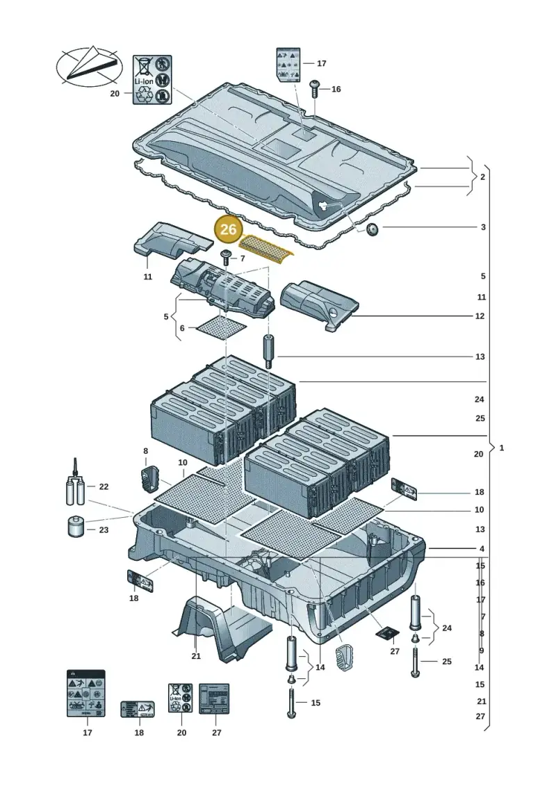 3Q0915474 — Volkswagen Multivan (2021-) diagram 7t0915550, position 26