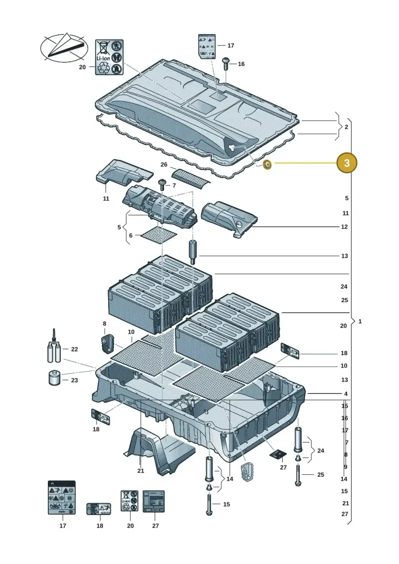 3Q0915754A — Volkswagen Multivan (2021-) diagram 7t0915550, position 3