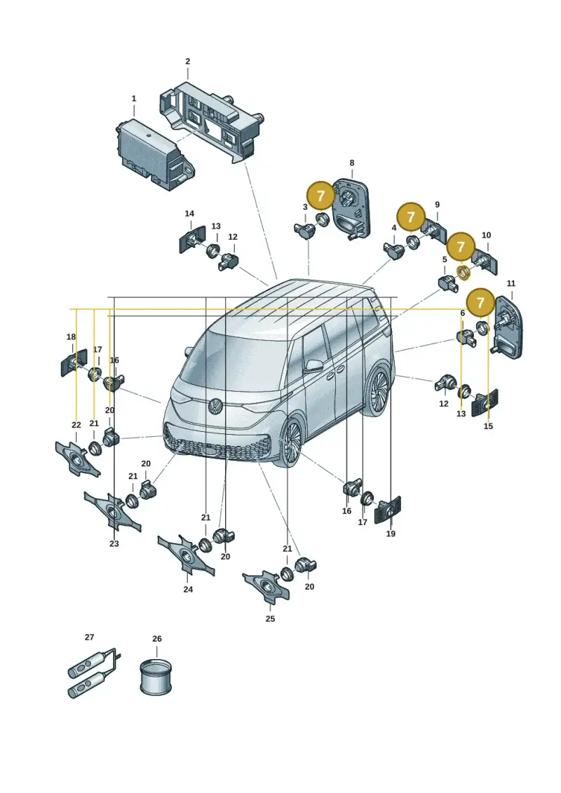 3Q0919133 — Volkswagen ID.Buzz (2022-) diagram 15a919000, position 7
