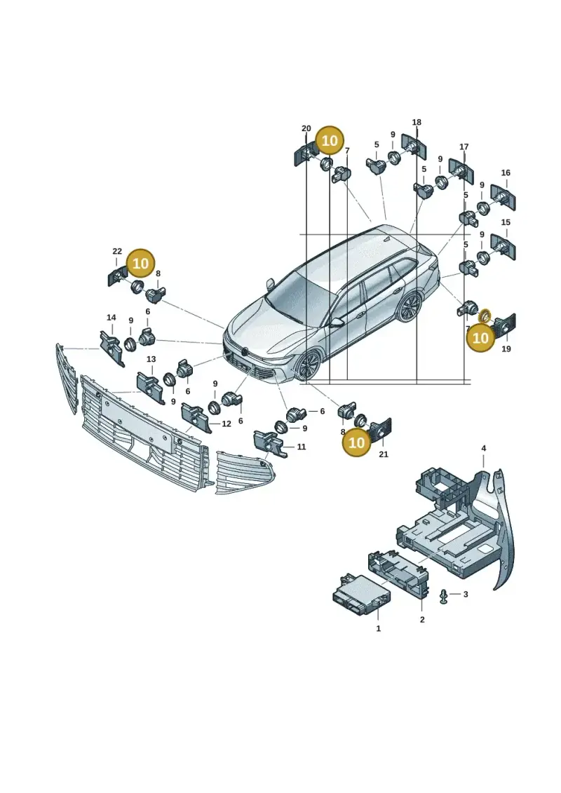 3Q0919133 — Volkswagen Passat estate (2023-) diagram 3j0919000, position 10