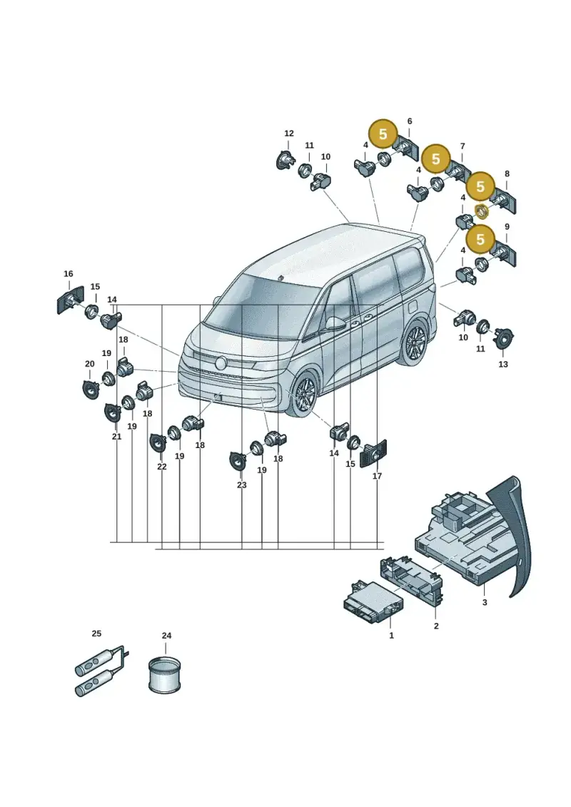 3Q0919133 — Volkswagen Multivan (2021-) diagram 7t0919000, position 5