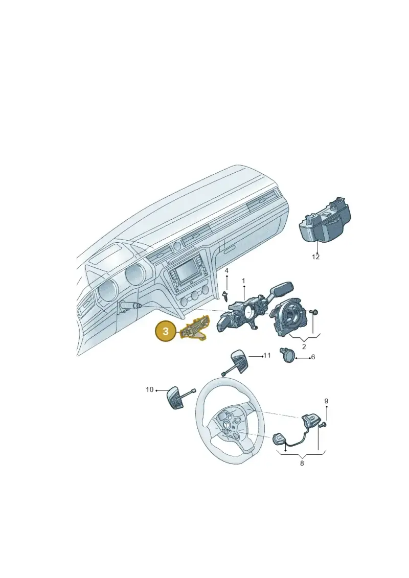 3Q0953223A — Volkswagen Teramont (2016-2021) diagram 588953500, position 3
