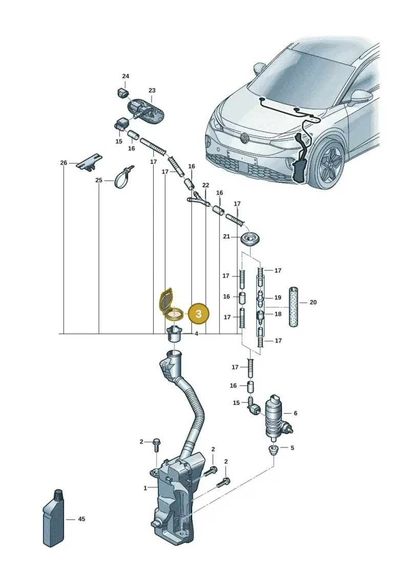 3Q0955455 — Volkswagen ID.4 Pro (2020-2023) diagram 11a955010, position 3