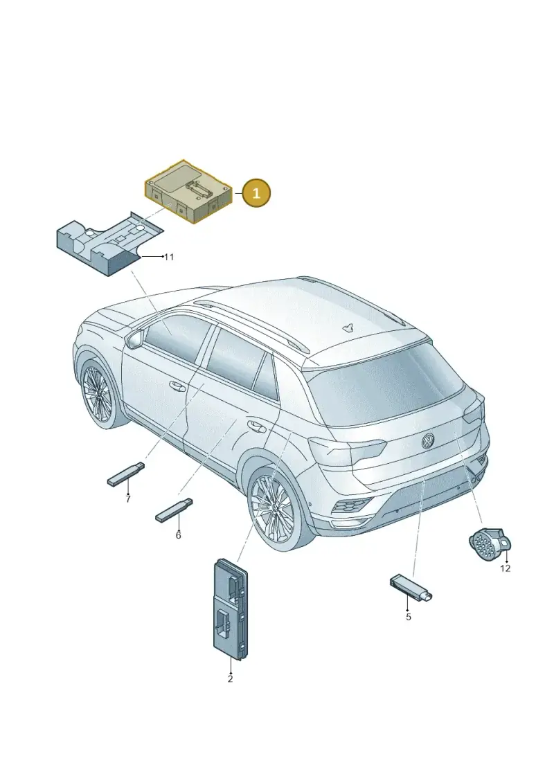 3Q0959435Q — Volkswagen T-Roc BlueMotion (2017-2024) diagram 813909000, position 1
