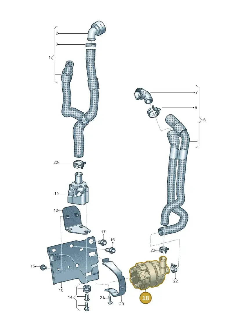 3Q0965567E — Volkswagen Tiguan 2.0 (2023-) diagram 793121120, position 18