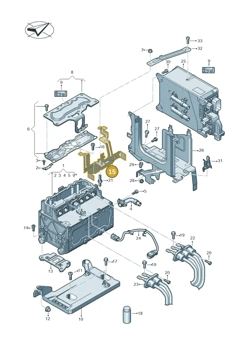 3Q0971844B — Volkswagen Golf 2.0 BlueMotion (2019-2024) diagram 793907800, position 15