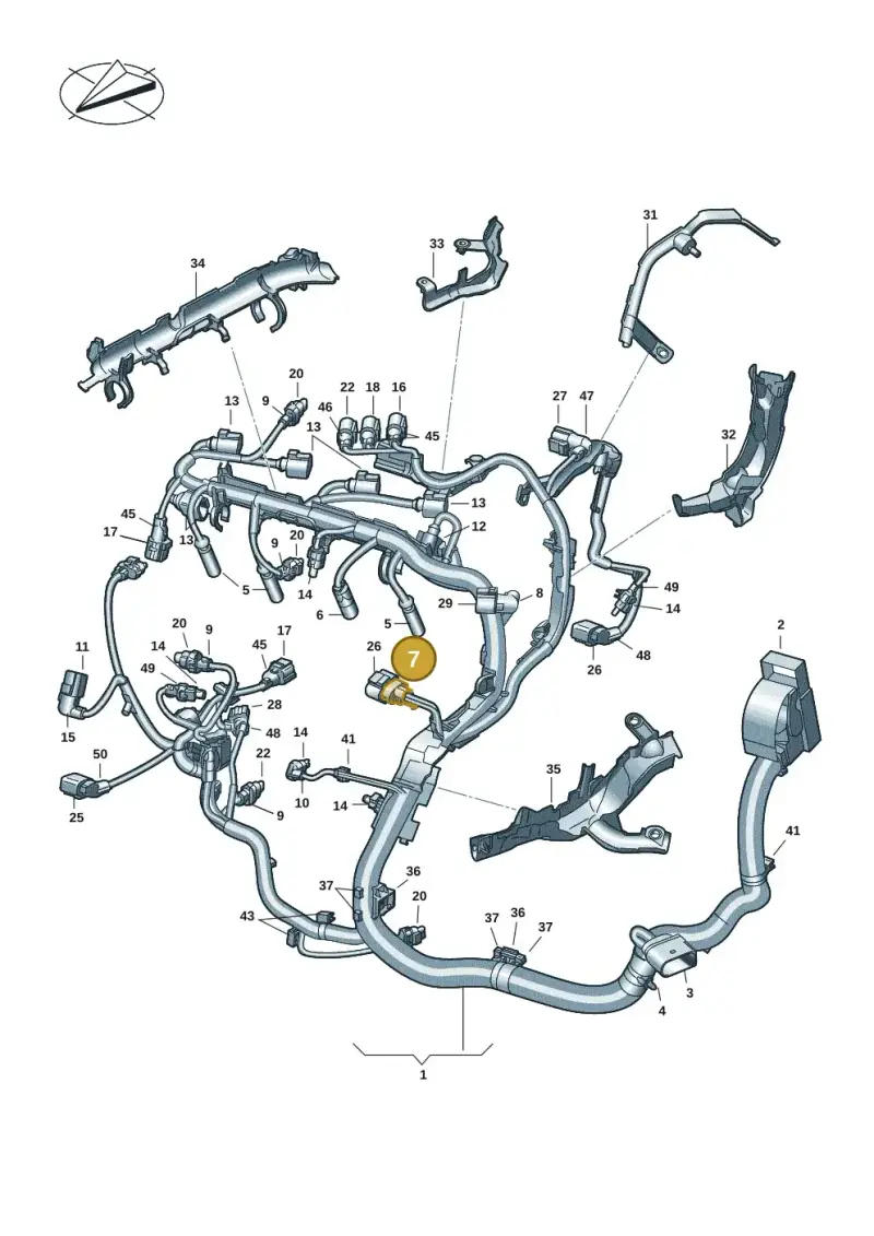 3Q0971921 — Volkswagen Caddy Maxi Kombi (2020-2024) diagram 5h0971016, position 7
