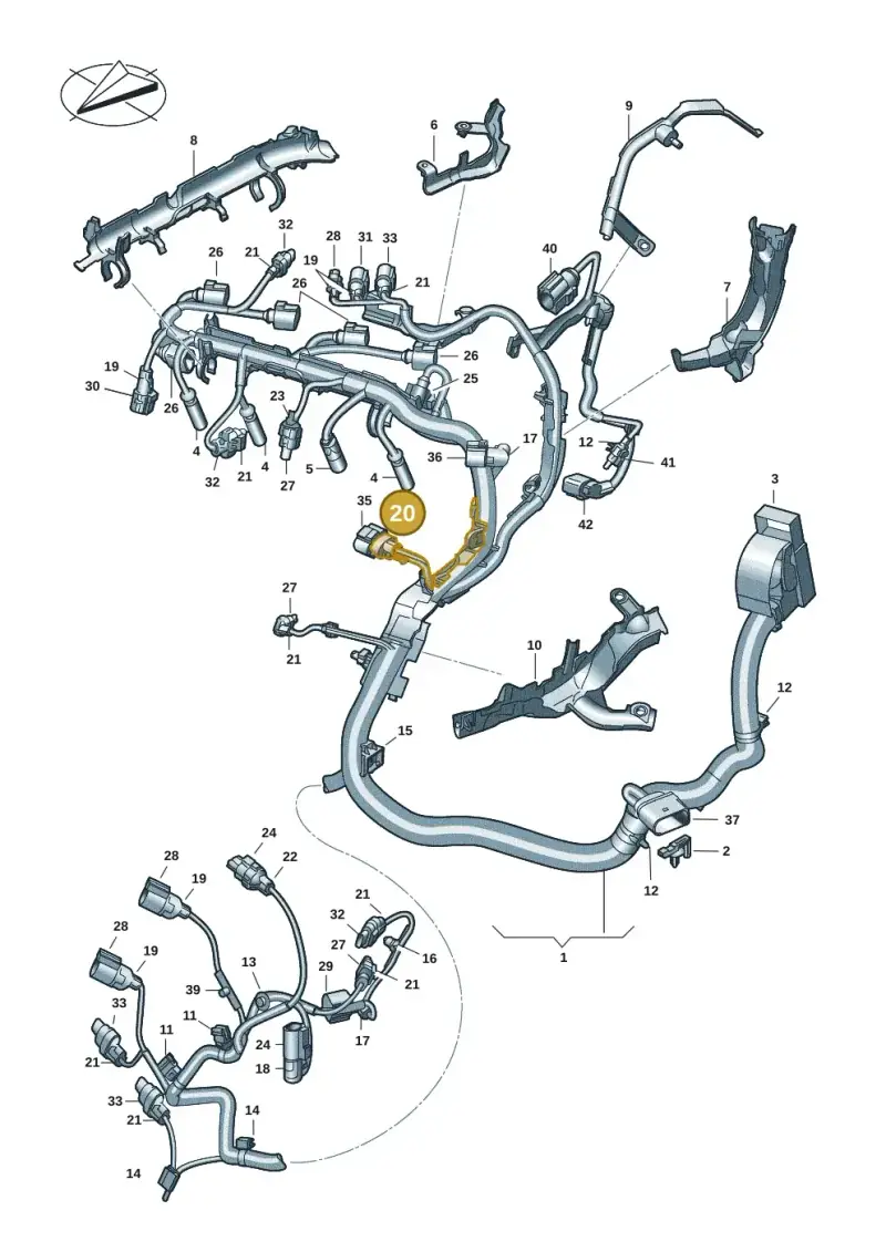 3Q0971921 — Volkswagen Multivan (2021-) diagram 7t0971280, position 20