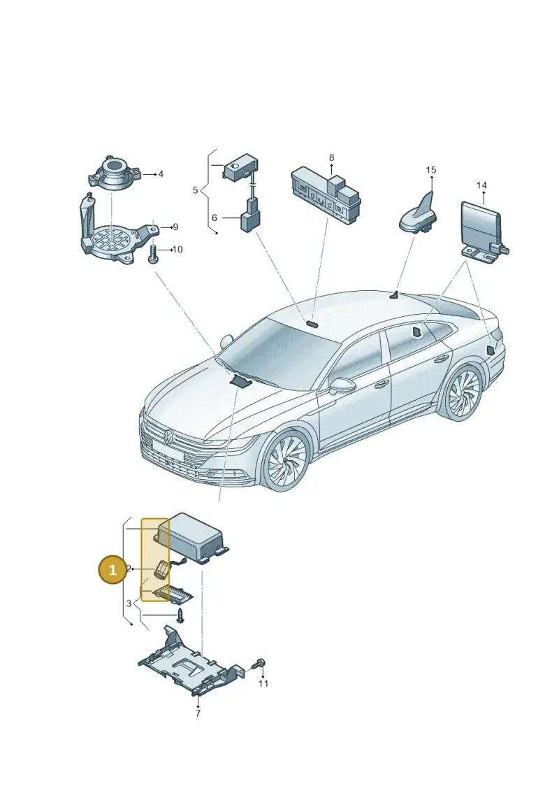 3Q1035285 — Volkswagen Arteon (2017-2023) diagram 828035600, position 1