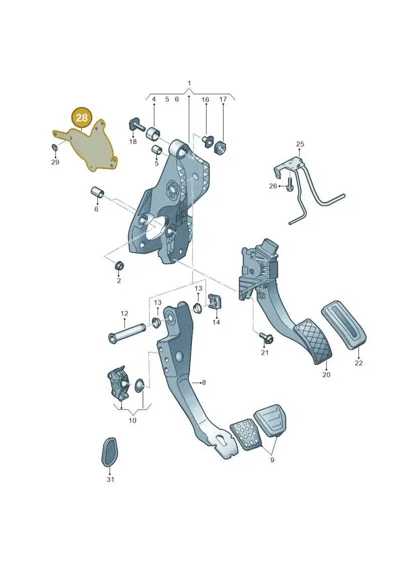 3Q2721615C — Volkswagen Arteon (2017-2023) diagram 828721700, position 28