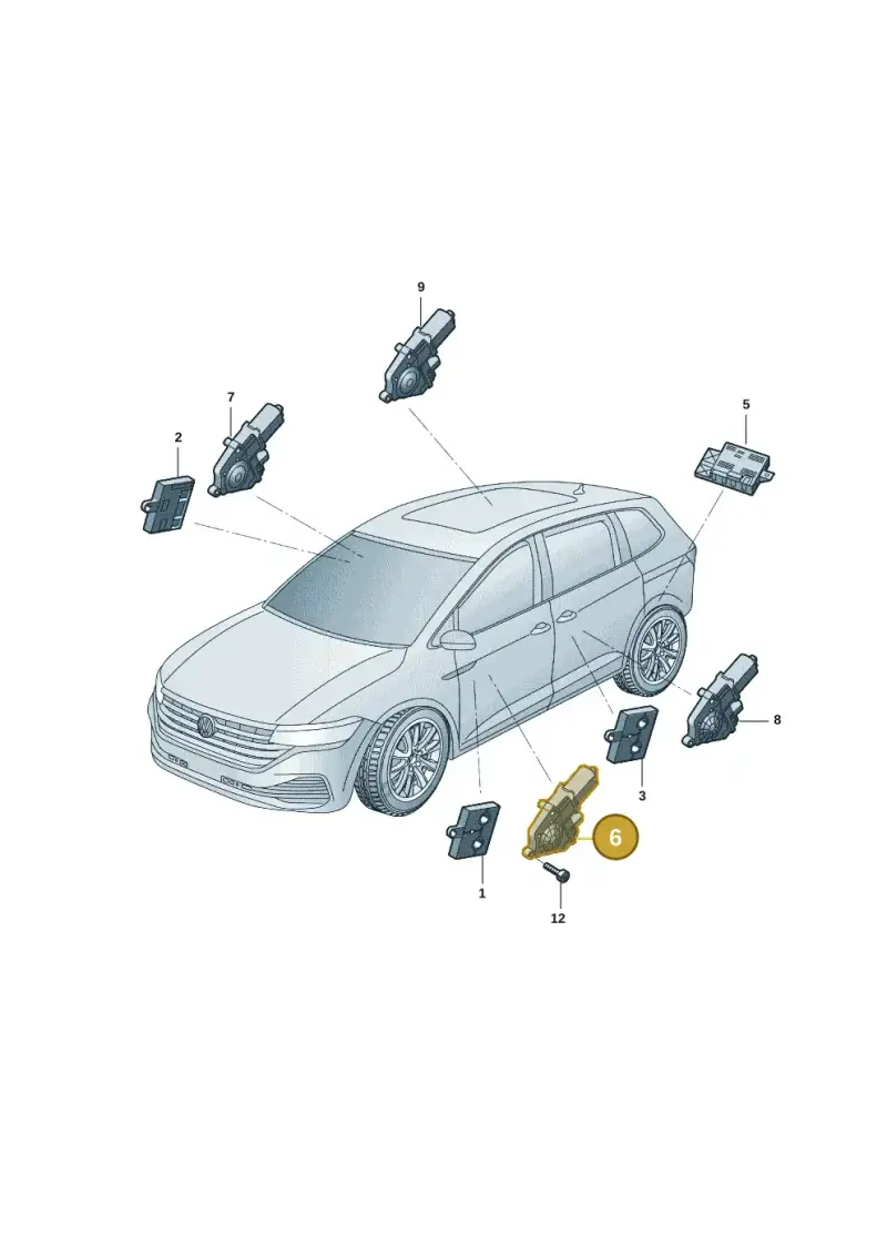 3QD959801D — Volkswagen Viloran (2021-2022) diagram 30d959150, position 6