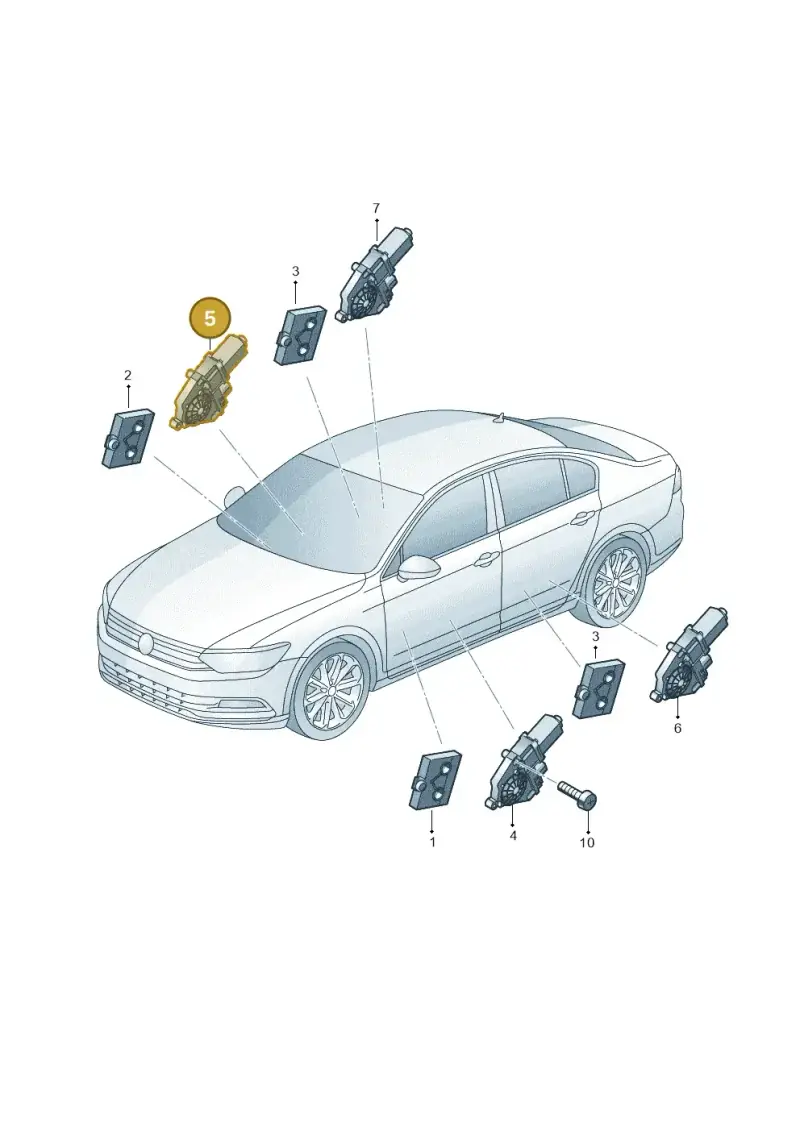 3QD959802D — Volkswagen New Lavida (2018-2023) diagram 793959100, position 5