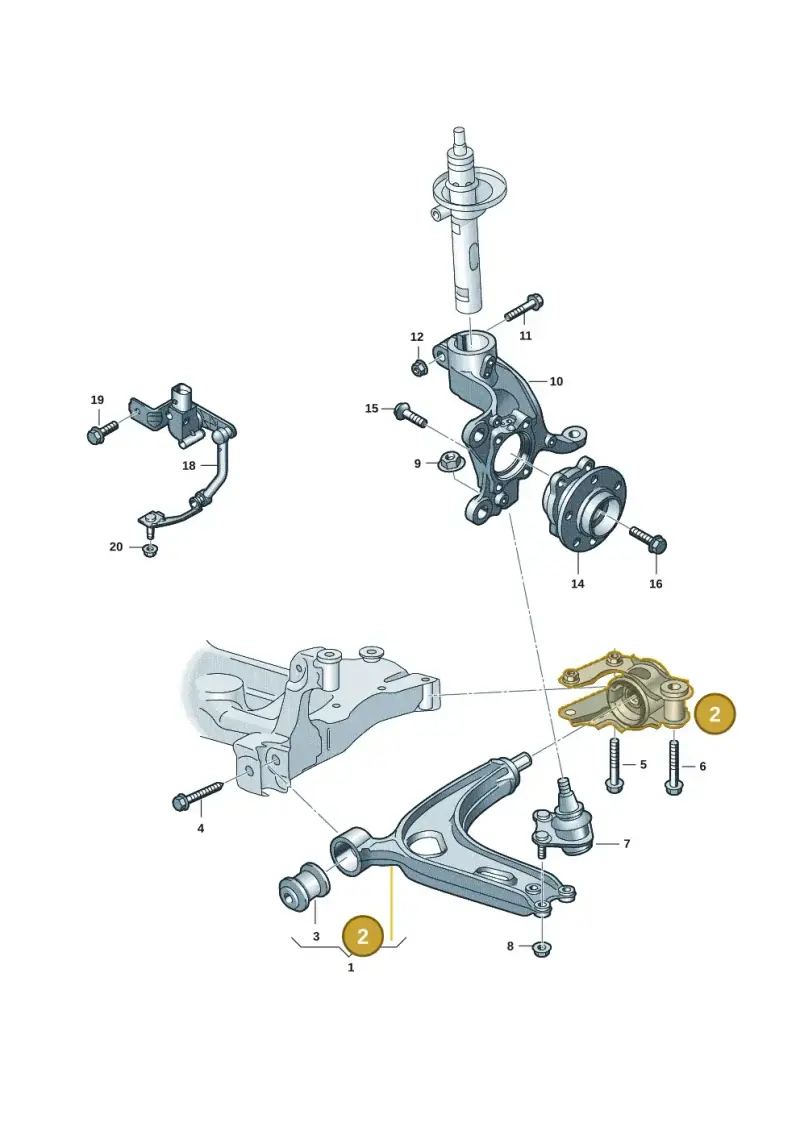 3QF199232D — Volkswagen Atlas Cross Sport (2023-) diagram 3cm407000, position 2