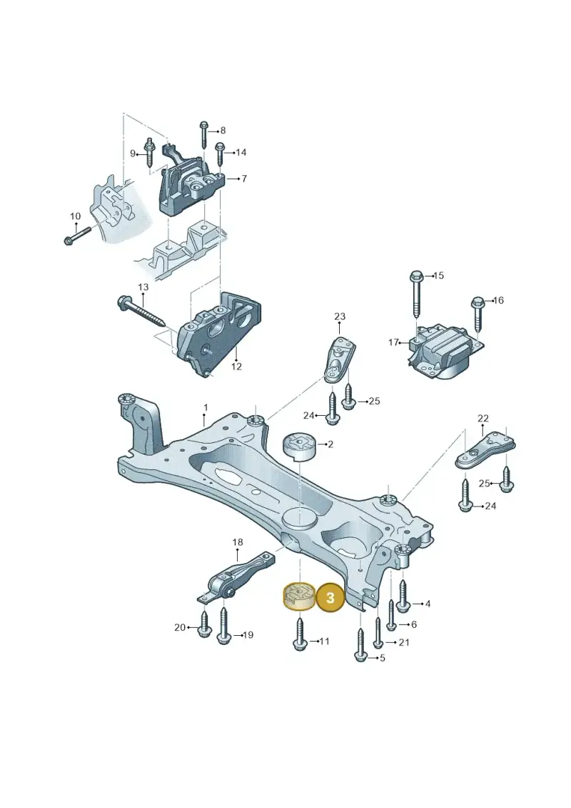 3QF199867A — Volkswagen Atlas Cross Sport (2023-) diagram 829199000, position 3