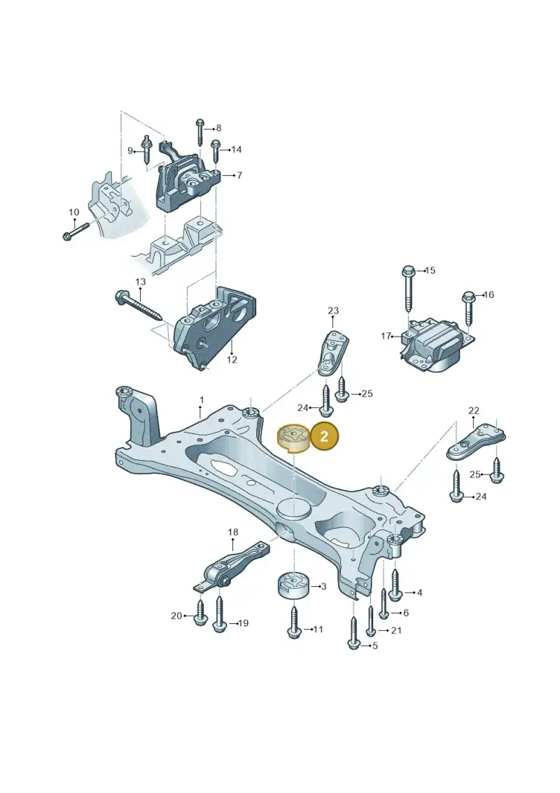 3QF199868D — Volkswagen Atlas Cross Sport (2023-) diagram 829199000, position 2