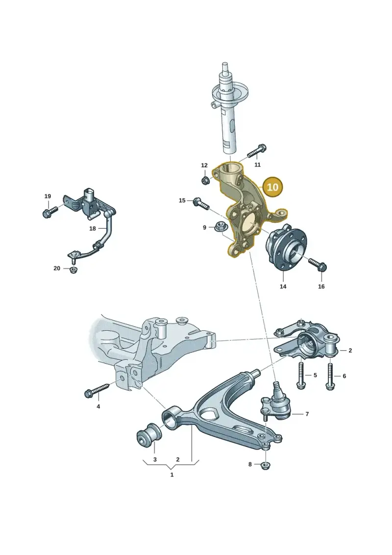 3QF407256E — Volkswagen Atlas Cross Sport (2019-2023) diagram 3cm407000, position 10