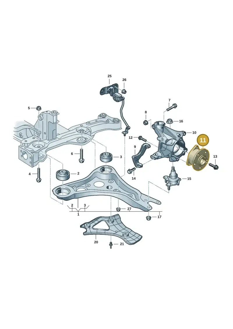 3QF407621J — Volkswagen ID.4 Pro (2020-2023) diagram 11a407000, position 11