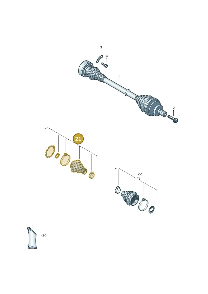 3QF598201A — Volkswagen Atlas Cross Sport (2019-2023) diagram 3cm501012, position 21