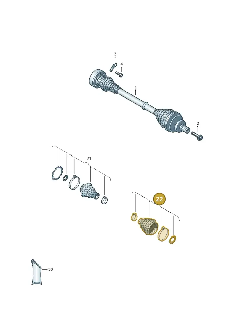 3QF598203A — Volkswagen Atlas Cross Sport (2023-) diagram 3cm501012, position 22