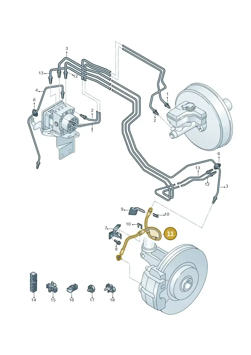 3QF611701B — Volkswagen Atlas Cross Sport (2023-) diagram 869611200, position 11