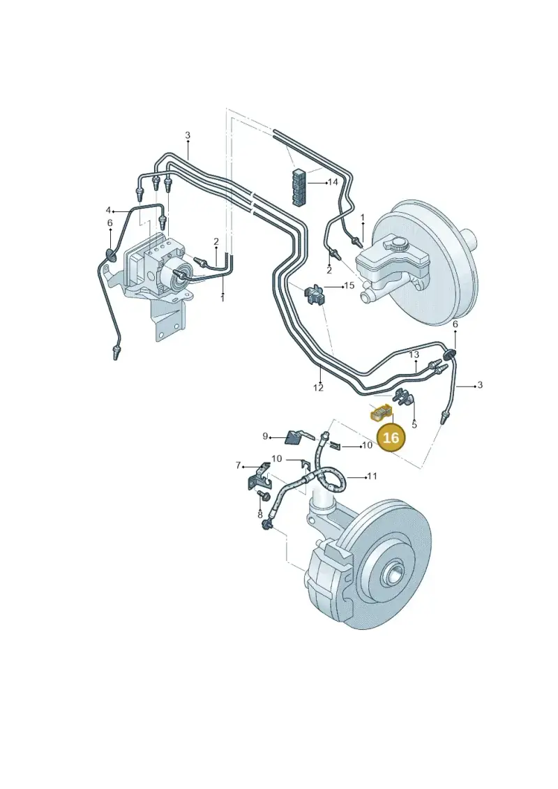 3QF611797A — Volkswagen Teramont X (2021-2023) diagram 519611200, position 16