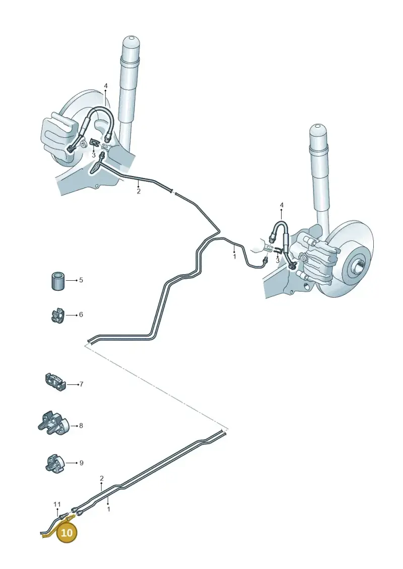 3QF614725A — Volkswagen Atlas Cross Sport (2019-2023) diagram 884611030, position 10