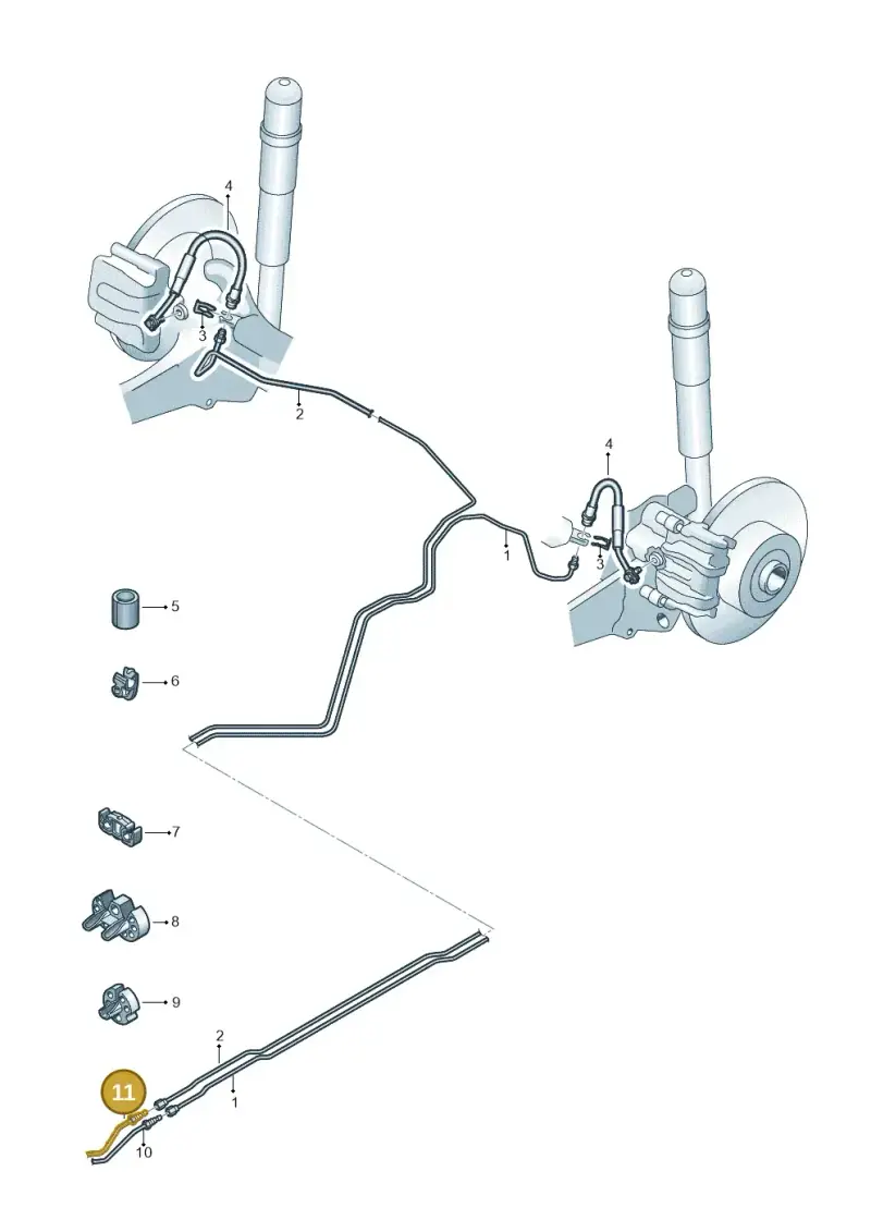 3QF614726A — Volkswagen Atlas Cross Sport (2019-2023) diagram 884611030, position 11