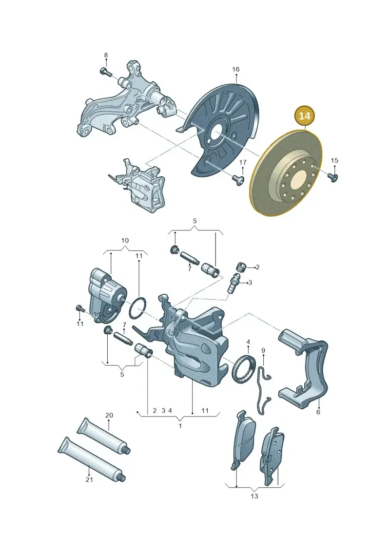 3QF615601A — Volkswagen Tiguan 2.0 4Motion (2017-2024) diagram 745615600, position 14