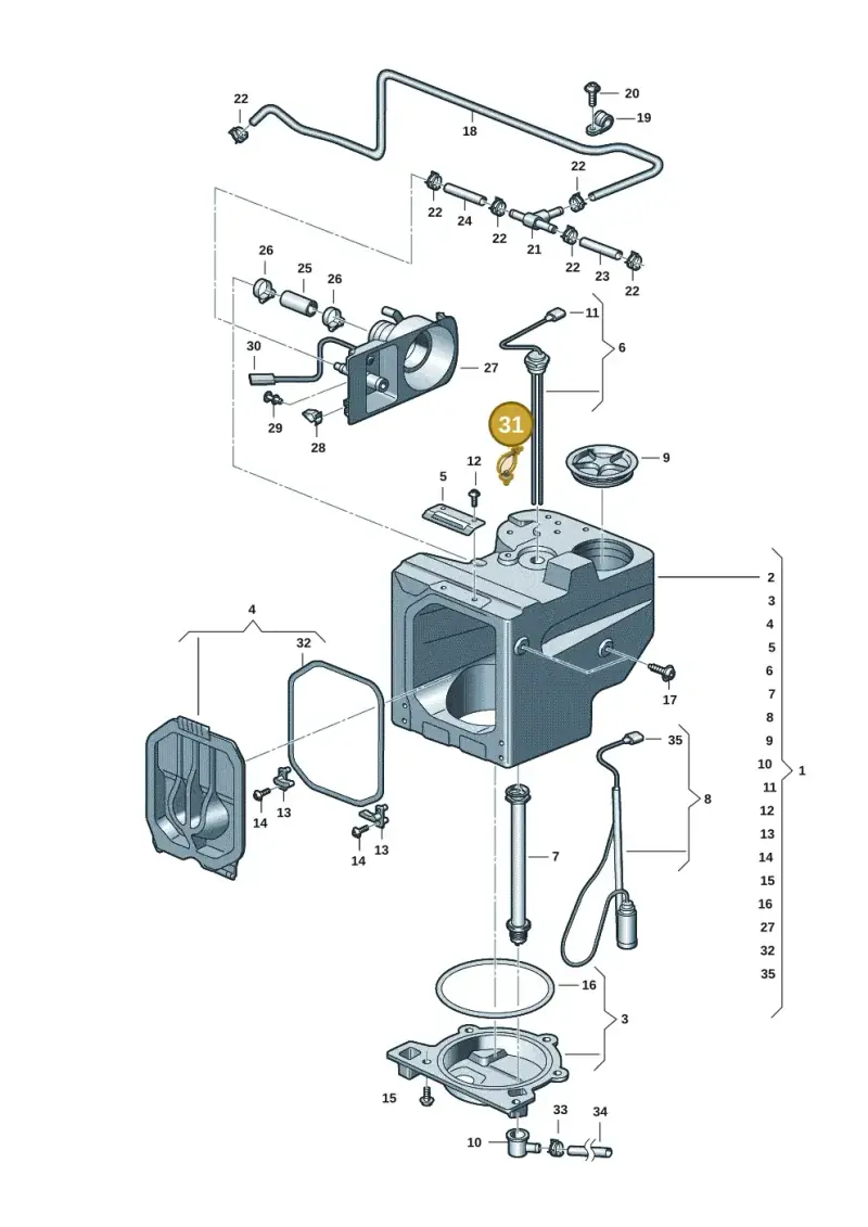3W0971838 — Volkswagen Multivan (2021-) diagram 7t0068140, position 31