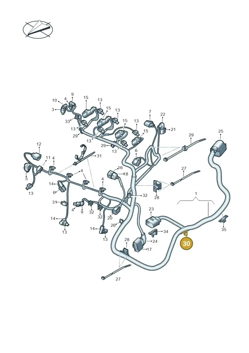 3W0971838 — Volkswagen Taigo (2021-2024) diagram 813971080, position 30