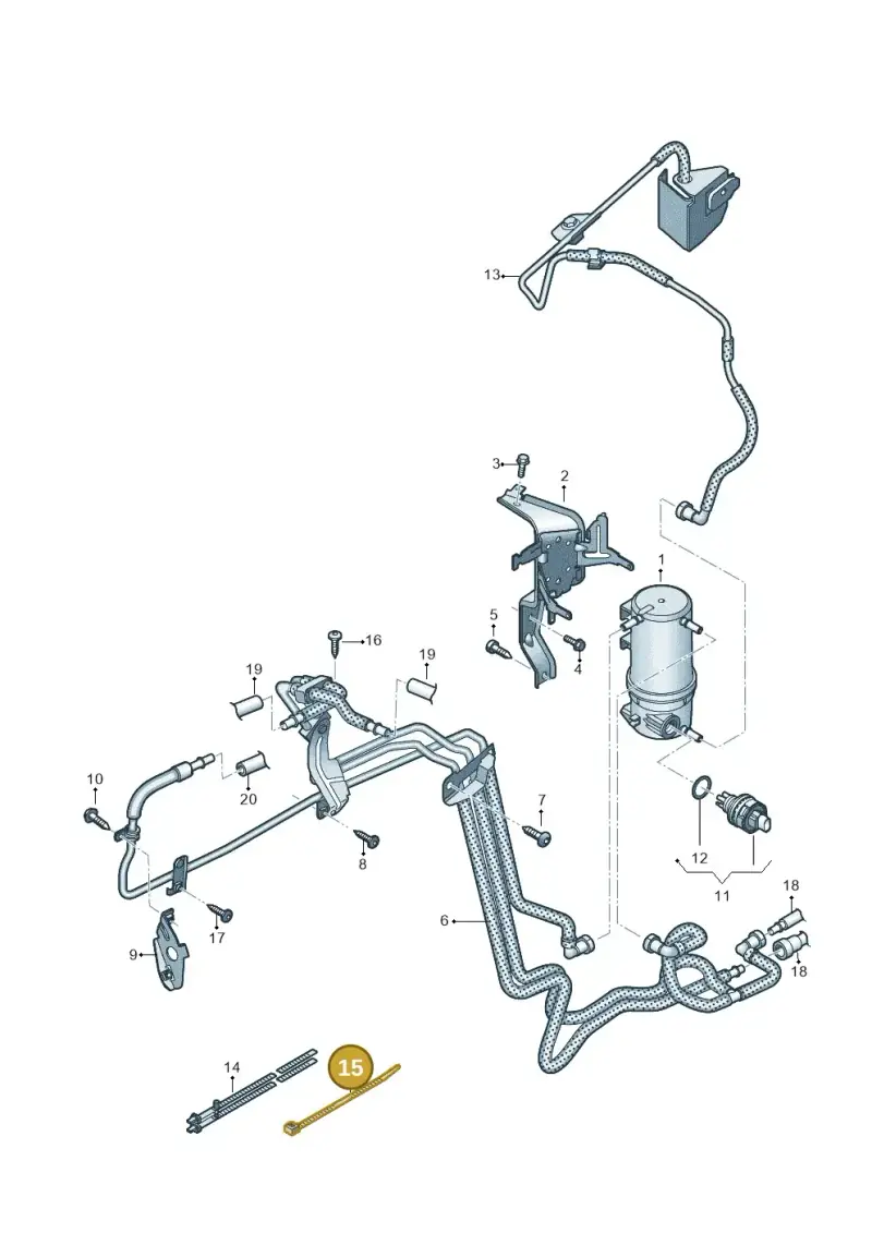 3W0971838 — Volkswagen Amarok twin cab (2022-) diagram 894127600, position 15