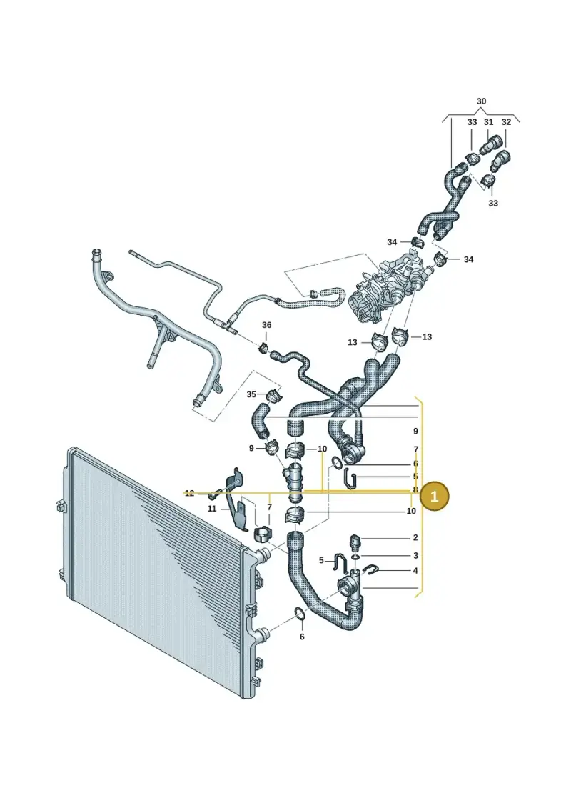3WA121049G — Volkswagen Passat estate (2023-) diagram 2f0121320, position 1