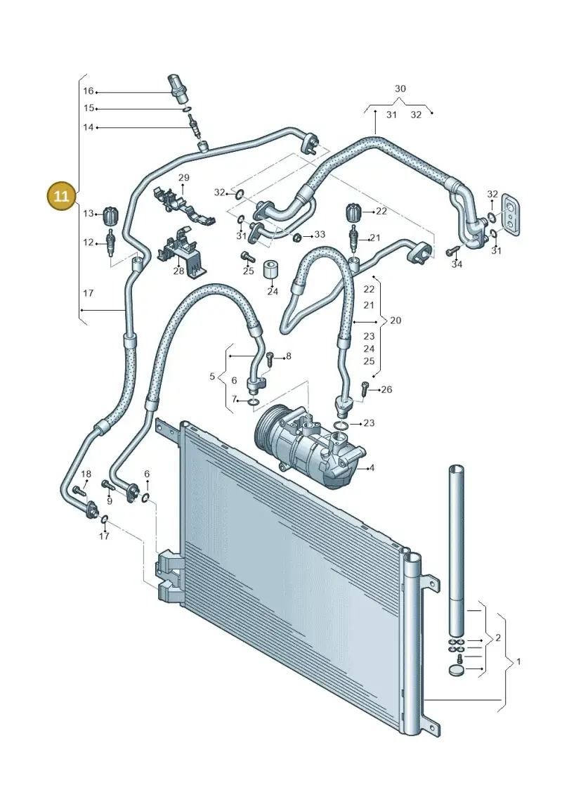 3WA816741D — Volkswagen Passat estate (2023-) diagram 746260400, position 11