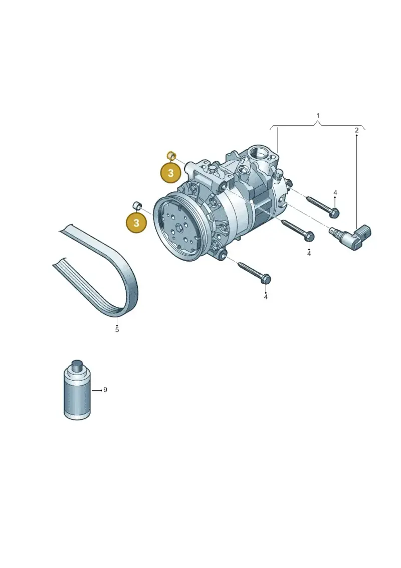 3WA820811C — Volkswagen Golf 2.0 (2016-2020) diagram 827260100, position 3