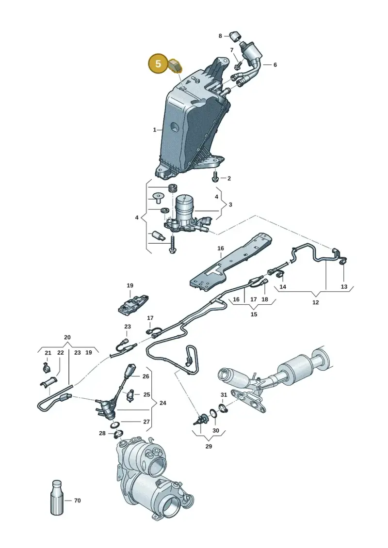 3WA941329 — Volkswagen Caddy Maxi Kombi (2020-2024) diagram 2ka253100, position 5